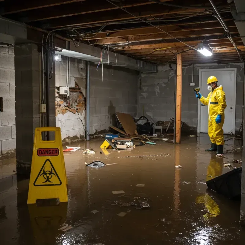 Flooded Basement Electrical Hazard in Sour Lake, TX Property